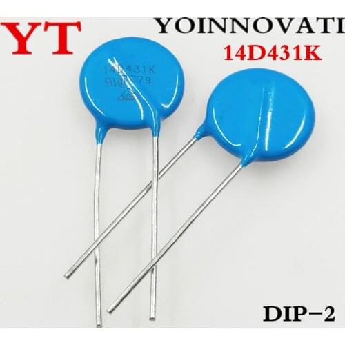 100 PCS 14D431K 14D431 14D-431k 431K Varistors resistor DIP-2