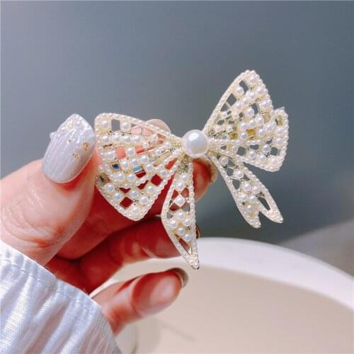 Fashion rabbit bear Hair Barrette Hair Clip Hairpin Girl Shining pearls Hair Accessories Women Headdress Wholesale