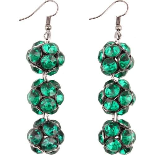 Bead Ball Pendant earrings Acrylic Crystal Metal Dangle Earrings for Women Alloy Sexy Statement Earrings Accessories Online