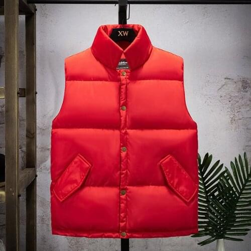 Mens Sleeveless Vest Homme autumn Winter Casual Coats Male Cotton-Padded Thickening Vest Couple vest Plus Size 3XL 4XL 5XL