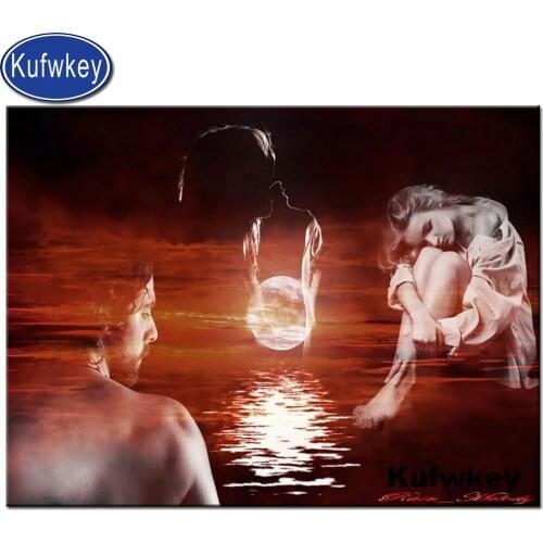 100% full square/round drill 5d diy diamond painting fantasy lover woman and man picture rhinestone embroidery mosaic sticker