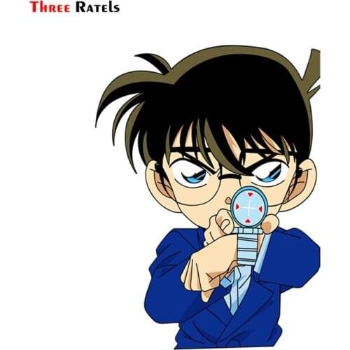 Three Ratels FC398 Anime Detective Conan Edogawaconan Kudoshinichi 3D Stickers For Car Mercedes Skate Decal