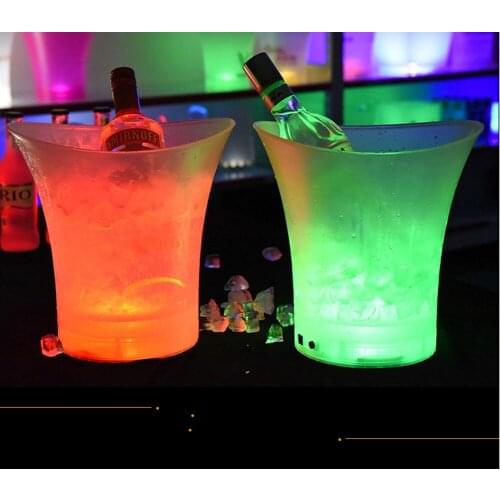 5L Waterproof Rechargeable LED Luminous Ice Buckets Colorful Changing ice cooler bar disco night club Champagne wine beer ice bu