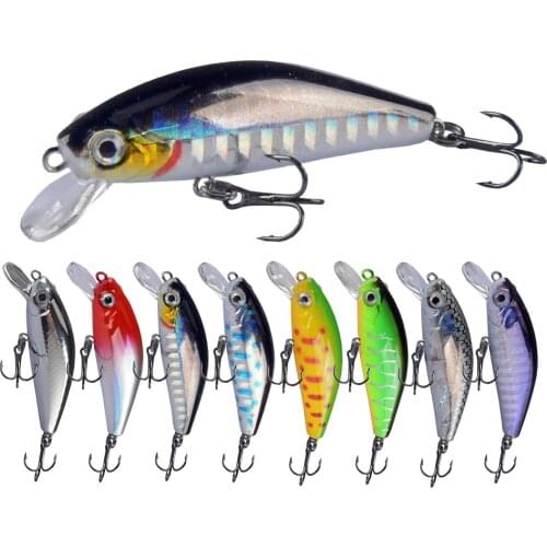 55MM 6.5g Sinking Minnow Fishing Lure Inside Balls Noise Hard Artificial Bait Plastic Wobblers Crankbait For Pike Bass Pesca