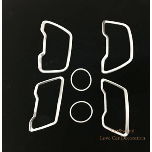 Stainless Steel Accessory For KIA Sportage R Air conditioning outlet Vent Cover Trim Decoration 2011 2012 2014 2015 Car-styling