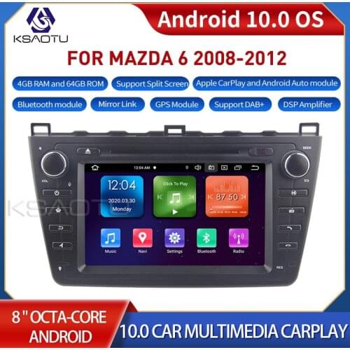 KSAOTU 8045 8" 8-Core Android 10.0 Car Stereo Carplay DSP DAB+ GPS WiFi USB DVB-T 4G TPMS Canbus OBD2 For Mazda