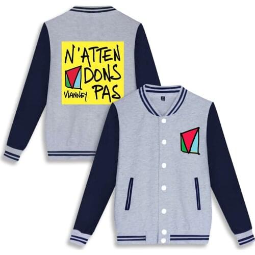 Singer Vianney Baseball Jacket Plus Cotton Mans Women Trendy Hip Hop Baseball Fashion Print Jacket Oversized Classic Clothes