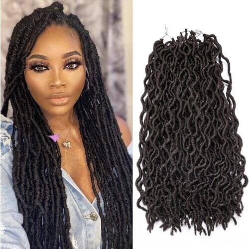 Goddess Locs Crochet Hair 24 Inch River Faux Locs Crochet Hair With Curly Ends River Curls Crochet Locs Synthetic Braids Hair
