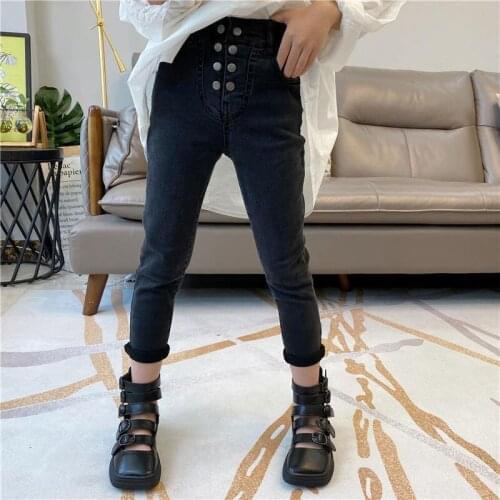 Girls Jeans 2021 New Spring Autumn Clothes Children Trousers Kids Pants For Girls Outer Wear Girls Denim Pants