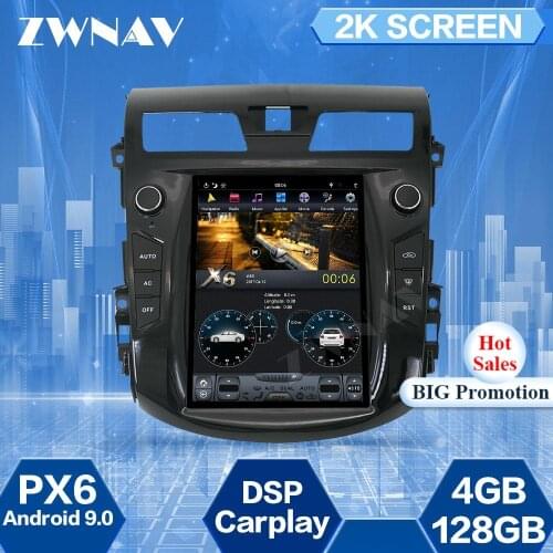 4+128G Tesla Screen For NISSAN Teana 2012 2013 2014 2015 2016 2017 2018 Android 9 Player GPS Navigation Audio Radio Stereo Unit
