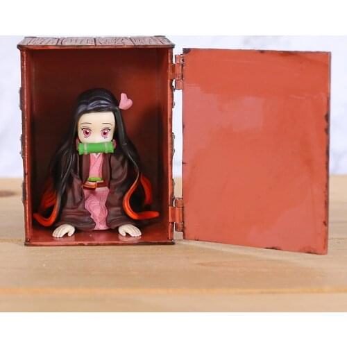 Demon Slayer Kimetsu No Yaiba Mini Kamado Nezuko In Box PVC Figure Collectible Model Toy Desktop Doll