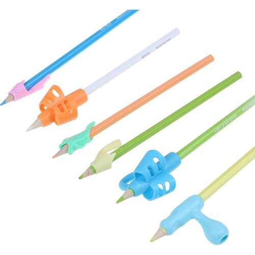 New Two-Finger Grip Silicone Baby Learning Writing Tool Writing Pen Writing Correction Device Children Stationery Gift 3pcs