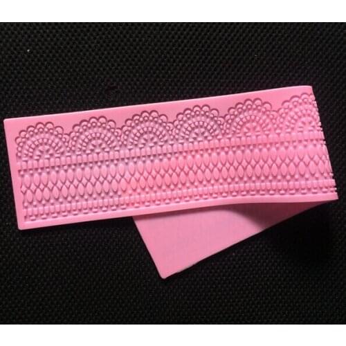 Wholesale big floral fence sugar mat clay mold decoration for xmas fondant cake border chocolate mold silicone mold DIY tool