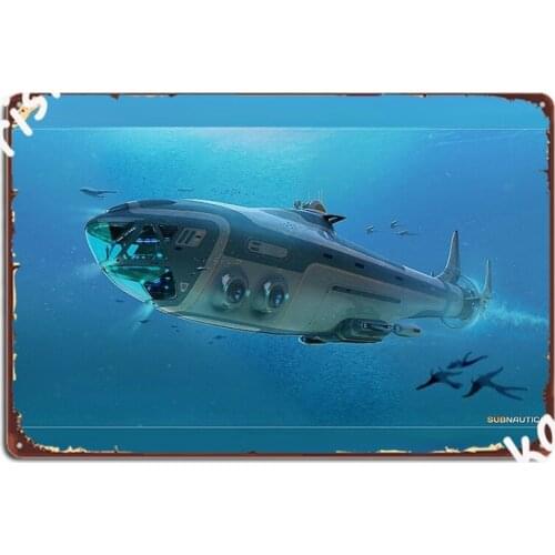 Subnautica Cyclops Concept Art Metal Plaque Poster Cinema Kitchen Custom Plaques Mural Tin Sign Poster
