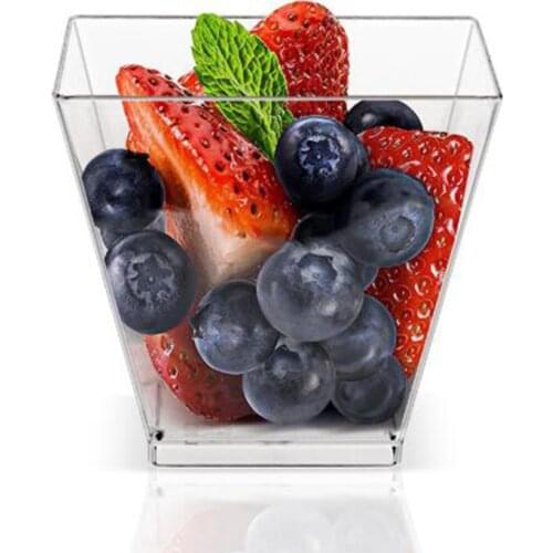 Promotion - Party Wedding Supplies, Disposable Plastic Tableware, 50*45mm/60ml Transparent Kova Dessert Cup, 10/Pack