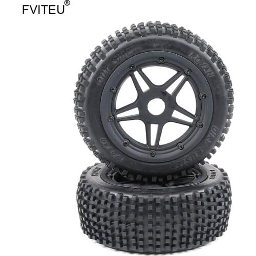 FVITEU Rubber Pentagonal star off-road wheel tires set for 1/5 Rovan F5 Truck Spare Parts MCD XS5
