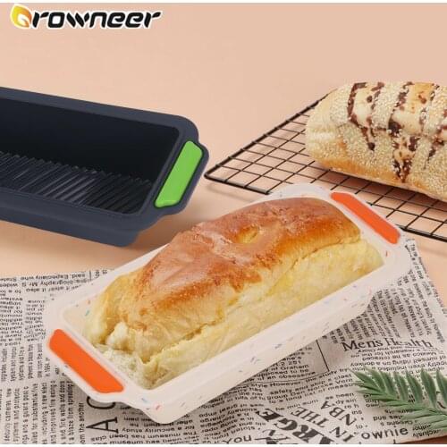 Silicone Bread Mold Rectangular Cake Moulds Soft Non-stick Toast Maker High Temperature Resistance Loaf Pans Kitchen Bakeware