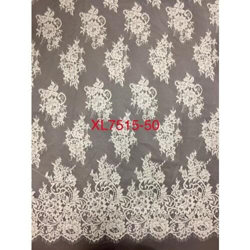 Ivory Wholesale Soft Lace Chantilly Eyelash Lace Garment Net Tulle Lace For Wedding Dress 9 Yards