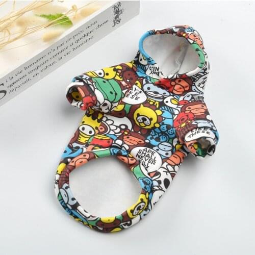 Japanese Fahion brand Warm Dog cartooon Clothes For Puppy Cotton Dogs Coat Jacket Chihuahua Yorkshire Small Dogs Ropa Perro Pug