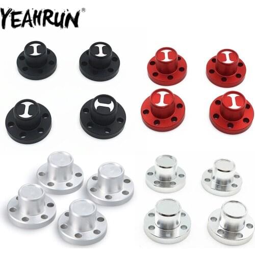 YEAHRUN 4PCS Wheel Hub Caps for 1:10 RC Crawler Axial SCX10 CC01 1.9inch Wheel Rims Adapter Upgrade Parts
