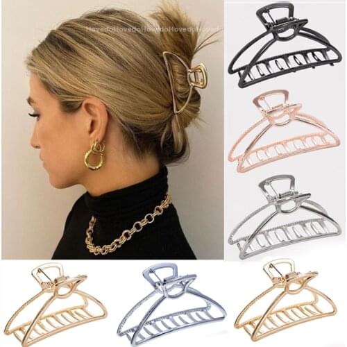 Alloy Geometric Hair Clips Women Girls Claw Clip Hair Claws Hair Clamps Claw Clips Hairpins Barrette Crab Hair Accessories Gifts