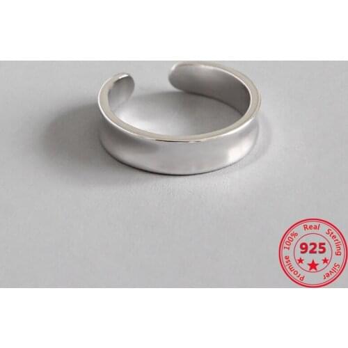 Korean Version Of S925 Sterling Silver Female Ring Simple Concave Shape Elegant Delicate Joint Tail Ring Student Models
