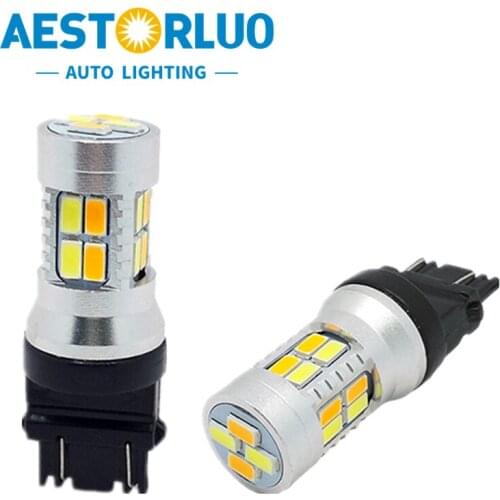 10Pcs Factory Supply T20 1157 3157 7443 20pcs 5730SMD 500LM Daytime Running Turn Singal Brake Car Lights Lamp White 12V