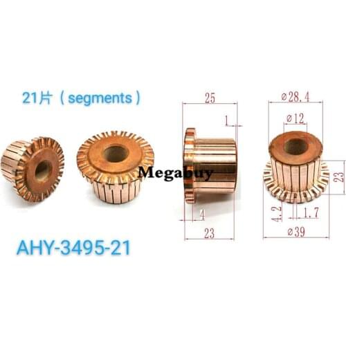 12x28.4x25mm 21p Copper Bars Alternator Electric Motor Commutator Copper Commutator Armature Commutator 3495
