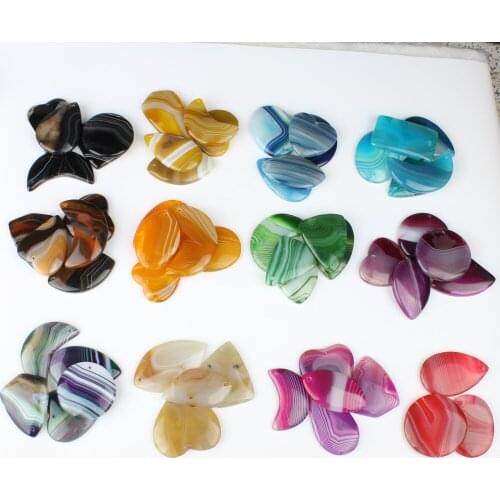 3-5pcs / bag natural stone 31-40 * 37-55 * 6mm geometric color pendant jewelry making DIY necklace earring jewelry accessory