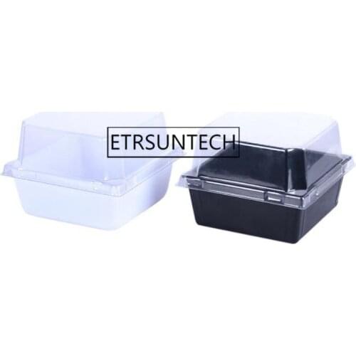 300sets Cake Baking Packaging Box Egg-Yolk Puff Container Plastic Cake Box Mooncake Baking Tray Boxes Holder