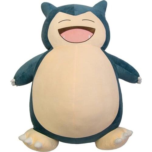 80 Cm Giant Big Snorlax Skin Plush Toy Cover Anime Pocket Ronflex Relaxo Plush Pillow Cartoon Soft Pouf Pillow Case With Zipper