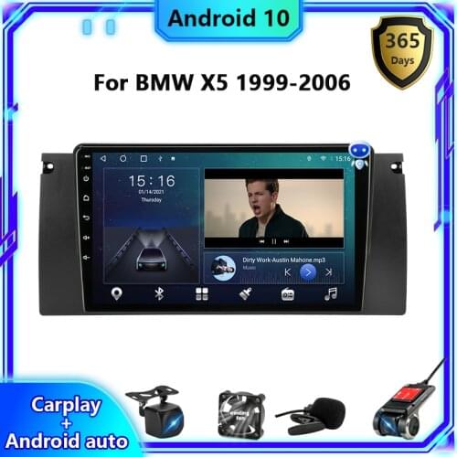 Develuck 2 Din Android 10 Car Radio For BMW X5 E39 E53 1999 2000 2001 2002 - 2006 Multimedia Video Player Navigation GPS DVD AM