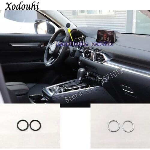 For Mazda CX8 CX-8 2017 2018 2019 2020 Car Sticker Styling Ornament Front Speak Speaker Sound Audio Trim Frame Moulding Parts