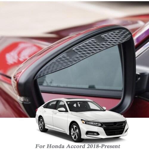 Car Rearview Mirror Rain Eyebrow Auto Shield Snow Guard Sun Side Visor Shade Protector For Honda Accord 2018-Present Accessories