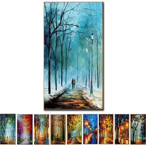 Free shipping 100% hand-painted oil painting knife painted landscapes porch corridor household decorates a wall art