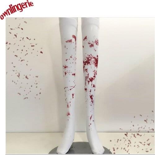 FREE SHIPPING Sexy women halloween bloody stocking accessories hosiery zombie costume accessory stocking