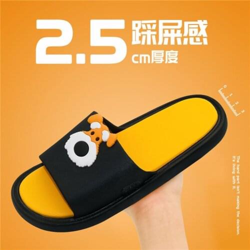 Mute Sippers Men Platform Shoes EVA Soft Indoor Home Slides For Men Non-slip Summer Sandals Women Bathroom Shoes Shower