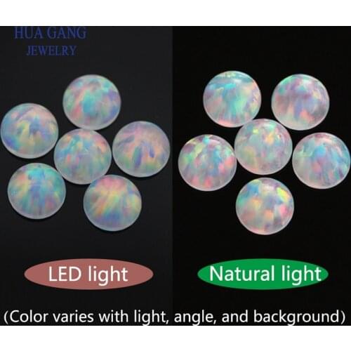Round Shape Cabochon Opal Flat Back OP18 Beads Synthetic Gemstones For Jewelry Making DIY 3mm~7mm Free Shipping