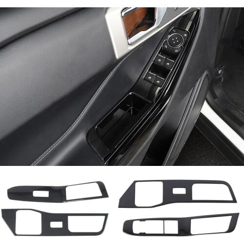 LHD! for Ford Explorer 2020 2021 Accessories Stainless Steel Interior Window Switch Lifter Button Cover Trim Car Styling