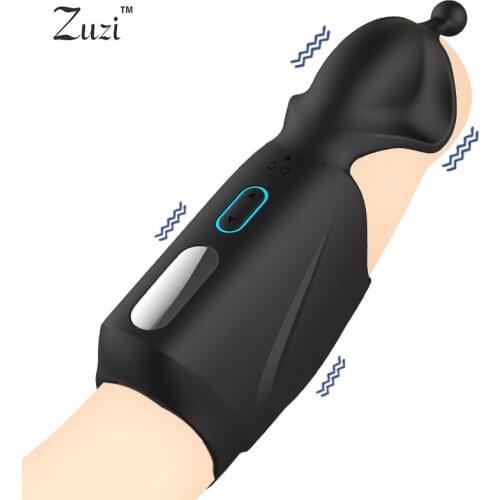 Male Masturbator Glans Sex Vibrator Sex Toy For Men USB Rechargeable Penis Massager Delay Lasting Stamina Trainer Sex Products