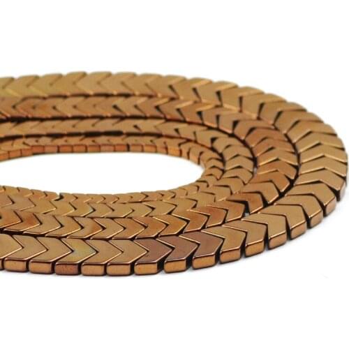 Natural Hematite Stone Copper Arrows Shape 4/6/8/10mm Loose Spacers Beads For Handmade Necklace Making Diy Jewelry Accessories