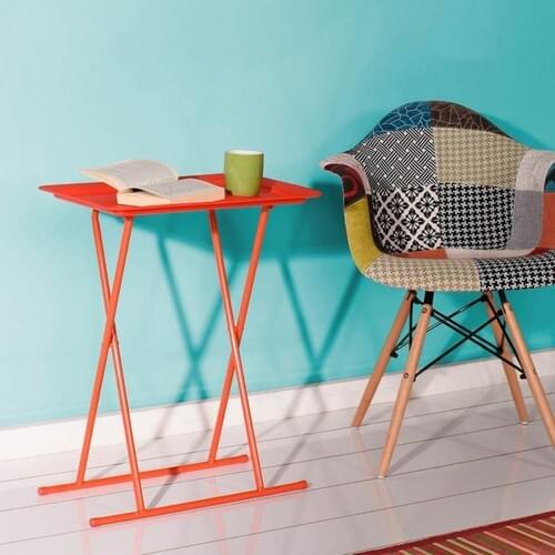 New Modern 2021 Natural Decorative Coffee Tables Foldable Tray-Red