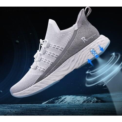 ONEMIX Running Shoes Men Light Mesh Lace-up Sneakers Breathable Reflective Women Knitting Jogging Leisure Tourism Sports Shoes