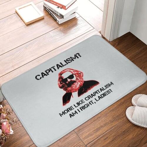 Funny Capitalism Communist Doormat Carpet Mat Rug Polyester Anti-slip Floor Decor Bath Bathroom Kitchen Bedroom 40x60