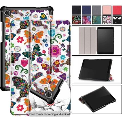 Slim Magnetic Folding cover case For Lenovo Tab M8 8 inch TB-8505F TB 8505 PU Leather Stand Cover For Lenovo M8 TB-8505X Case
