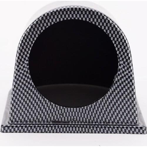 UNIVERSAL PILLAR DASH PANEL TRIM MOUNT CARBON LOOK SINGLE GAUGE POD HOLDER