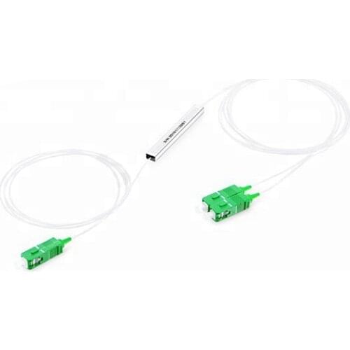 High Quality SC APC 1X2 FBT Fiber Optic Splitter FTTH 0.9MM SC singlemode mini Steel Pipe optical splitter free shipping