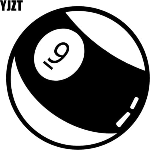 YJZT 15.9X15.9CM 9 Ball Vinyl Car Sticker Whole Body Decoration Decal Accessories C25-0389