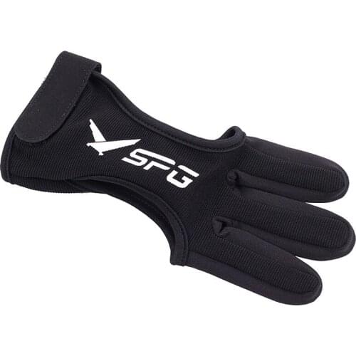 3 Finger Gloves Guard Hand Safety Outdoor Archery Gloves for Recurve Compound Bow Protective Shooting Hunting Accessory