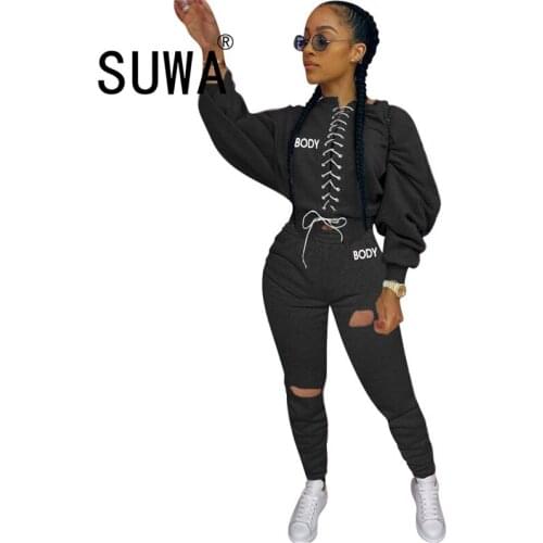 Two Piece Women Set Sport Casual Outfit Fall Clothes for Women Sweatshirt Crop Top Sweatpants Set Women Sweat Suit Set Tracksuit